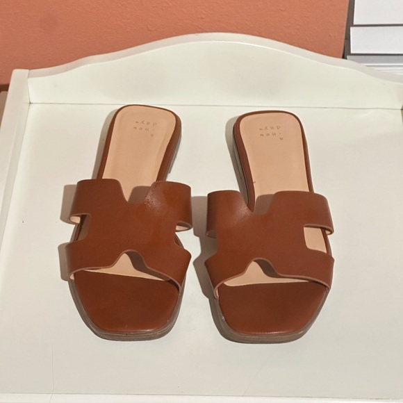 a new day Shoes - a new day Tan Slide Sandals